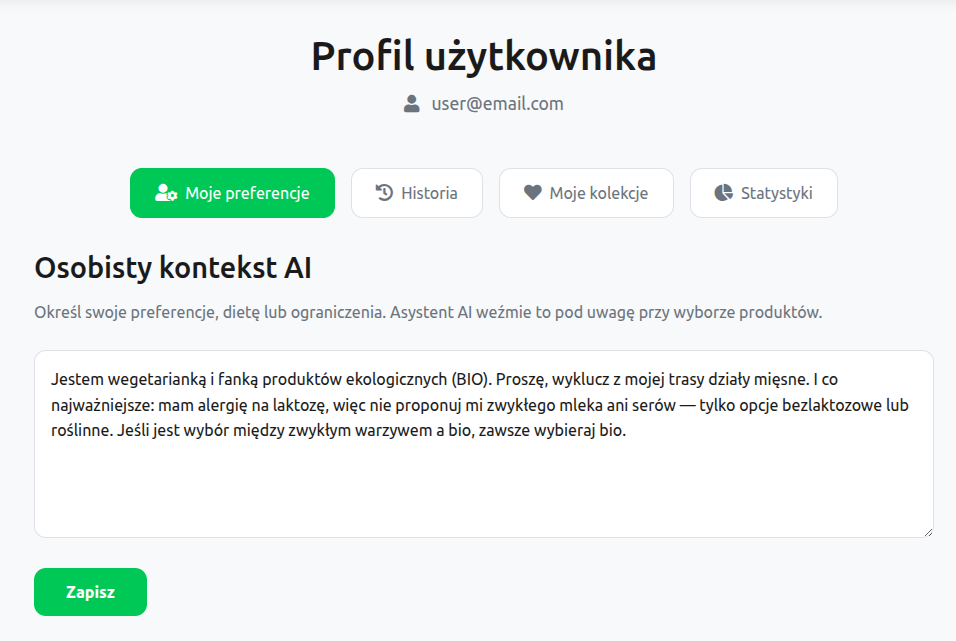 Własny kontekst dla AI